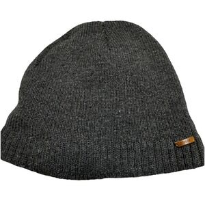 LETHMIK Knit Beanie Hat Charcoal Gray Marl Ribbed Cuff Winter Skull Cap Mens